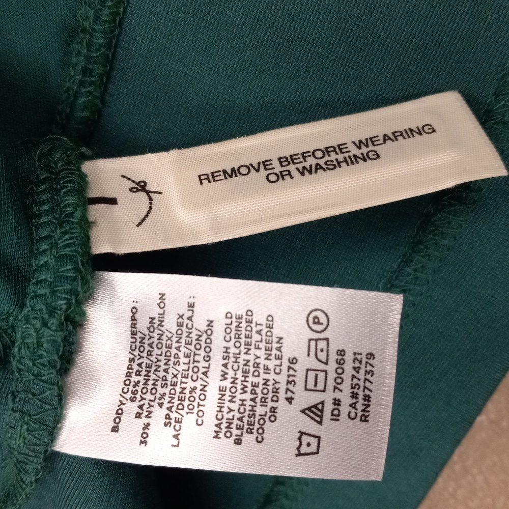 Ann Taylor Petite, Hunter Green, Sleeveless, Embroidered, Zip Back Dress - Picture 9 of 11